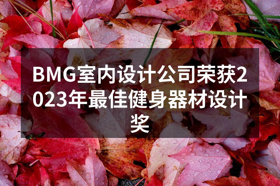 BMG室内设计公司荣获2023年最佳健身器材设计奖