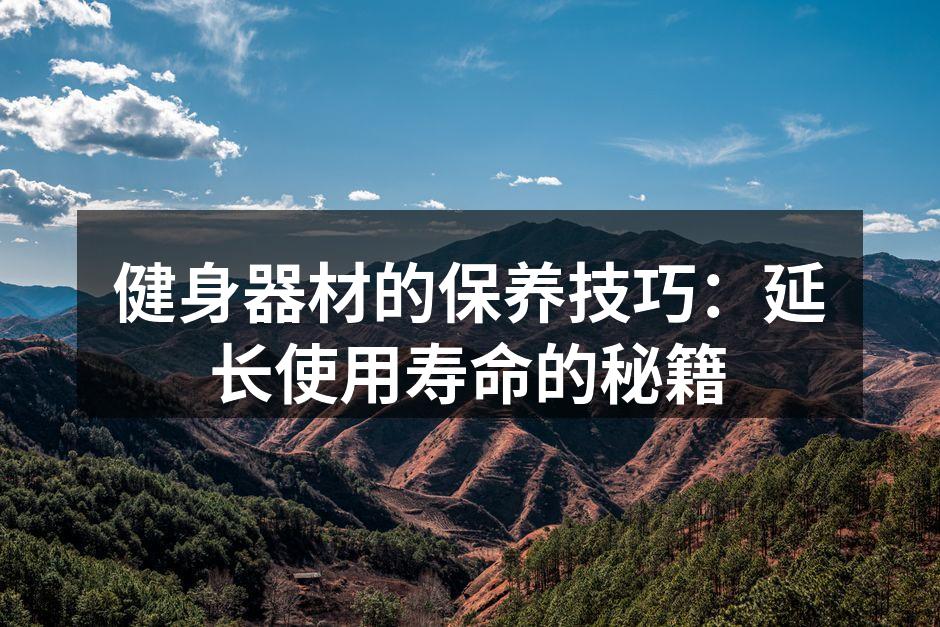 健身器材的保养技巧：延长使用寿命的秘籍